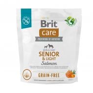 Корм сухой беззерновой для пожилых собак с избыточным весом Brit Care с лососем 1 кг