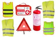 Набор аварийный Poputchik ЕВРО ОП-2 + Аптечка + Знак + Жилет взрослый 2 шт + Детский жилет 2 шт.33-035-IS