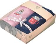 Набор салфеток Кофе с маршмэллоу 2 шт. 40x70 см сине-розовый IDEIA