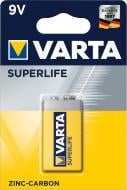 Батарейка Varta Superlife 6F22 1 шт. (02022101411)