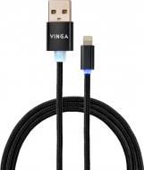 Дата-кабель Vinga USB 2.0 AM – Lightning 1 м black (VCPDCLLED1BK)