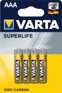 Батарейка Varta Superlife AAA (R03, 286) 4 шт. (02003101414)