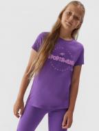 Футболка 4F TSHIRT F1374 4FJRAW23TTSHF1374-51S р.152 фіолетовий