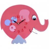 Часы настенные Слон розовый детские МДФ 33,5x4,5x27,5 см 05-205