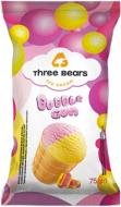 Морозиво Три Ведмеді bubble gum у вафельному стаканчику 75 г