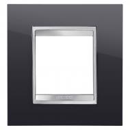 Рамка двухместная Chorusmart LUX универсальная черный GW16222TN