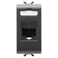 Механизм без заземления INTERNET RJ45 IP20 черный матовый GW12421