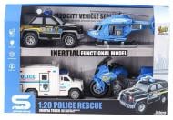 Игровой набор CARS S Полицейский транспорт 4в1 1:20 (инерция, звук, свет) 1:20 CJ-4835123