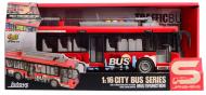 Автомобиль инерционный CARS S Троллейбус красный 1:16 (инерция, звук, свет, двери открываются) 1:16 CJ-4008558