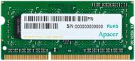 Оперативна пам'ять Apacer SODIMM DDR3 2 GB (1x2GB) 1333 MHz (DS.02G2J.H9M)