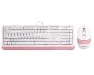 Комплект клавіатура + миша A4Tech F1010 (Pink) Fstyler USB