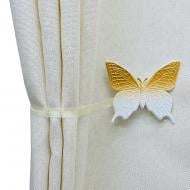 Магніт Метелик Україна 70х55 мм білий/золото Н0005-15 MISLT