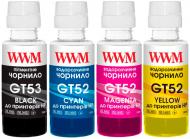 Набор чернил WWM HP GT52/53 4х100г (B/C/M/Y) для Ink Tank 115/315/319 (GT53SET) black/ cyan/ magenta/ yellow