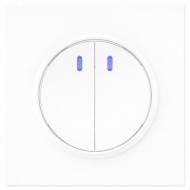 Выключатель двухклавишный HausMark Bela с подсветкой белый SNG-SWP.RD20MG2W1L-WH