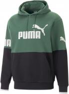 Джемпер Puma PUMA POWER COLORBLOCK HOODIE TR 67332537 р. XL зеленый