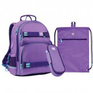 Рюкзак шкільний KITE (пенал + сумка) WK 702 фіолетовий 48287