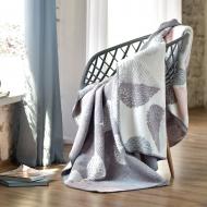 Плед покрывало Kassandra Leaves 150x200 см пудра IDEIA