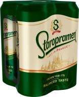 Пиво Staropramen светлое фильтрованное ж/б 4 шт. 4,2% 2 л