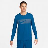 Футболка Nike M NK DF UV MILER TOP LS FLASH FB8552-476 р.S синий