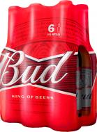 Пиво Bud светлое фильтрованное 6 шт. 4,8% 0,5 л