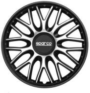 Ковпак для коліс Sparco ROMA SPC1496SVBK R14" 4 шт. срібний із чорним