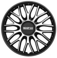 Колпак для колес Sparco ROMA SPC1696SVBK R16" 4 шт. серебряный с черным