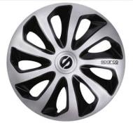 Колпак для колес Sparco SICILIA SPC1373SVBK R13" 4 шт. серебряный с черным