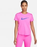 Футболка Nike W NK ONE SWSH HBR DF SS TOP FN2618-675 р.S розовый