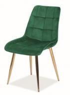 Стул обеденный Signal Meble CHIC зеленый / золотой