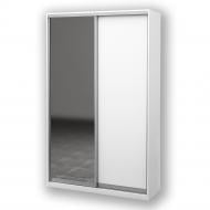 УЦІНКА! Шафа-купе ROKO 1200x450x2420 мм білий двері ДСП/дзеркало (УЦ №106)