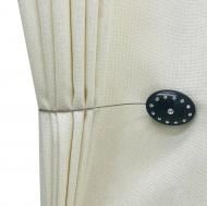 Магніт Овал із стразами 55х40 мм чорний Н00027-12а MISLT