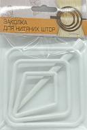 Заколка Квадрат 85х85мм білий В0001-0 MISLT