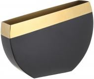 Ваза металлическая Varanesi 28 см черная с золотым MD-7027 A