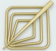 Заколка Квадрат 85х85 мм золото В0001-3 MISLT