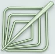 Заколка Квадрат 85х85 мм зелений В0001-9 MISLT