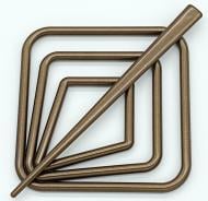 Заколка Квадрат 85х85 мм коричневий В0001-14 MISLT