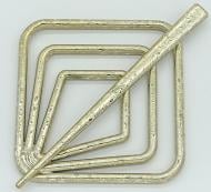 Заколка Квадрат 85х85 мм мокре золото В0001-1а MISLT