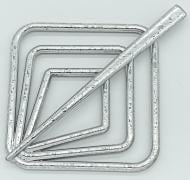 Заколка Квадрат 85х85 мм мокре срібло В0001-2а MISLT