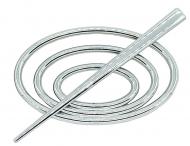 Заколка Овал 85х85 мм серебро глянец В0002-2 MISLT