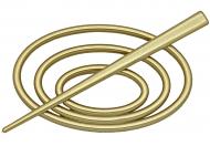 Заколка Овал 85х85 мм золото В0002-3 MISLT