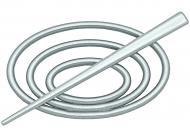 Заколка Овал 85х85 мм серебро В0002-4 MISLT