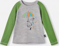 Лонгслив унисекс Reima Moomin Tindra р.110 серый 5200022A-9150