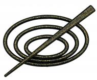 Заколка Овал 85х85 мм старе золото В0002-15 MISLT