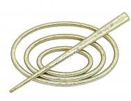 Заколка Овал 85х85 мм мокре золото В0002-1а MISLT