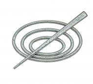 Заколка Овал 85х85 мм мокре срібло В0002-2а MISLT