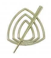 Заколка Трикутник d95 мм золото глянець В0003-1 MISLT