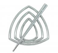 Заколка Трикутник d95 мм срібло глянець В0003-2 MISLT