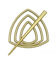 Заколка Треугольник d95 мм золото В0003-3 MISLT