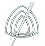 Заколка Трикутник d95 мм срібло В0003-4 MISLT