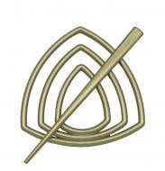 Заколка Трикутник d95 мм антик світлий В0003-5 MISLT